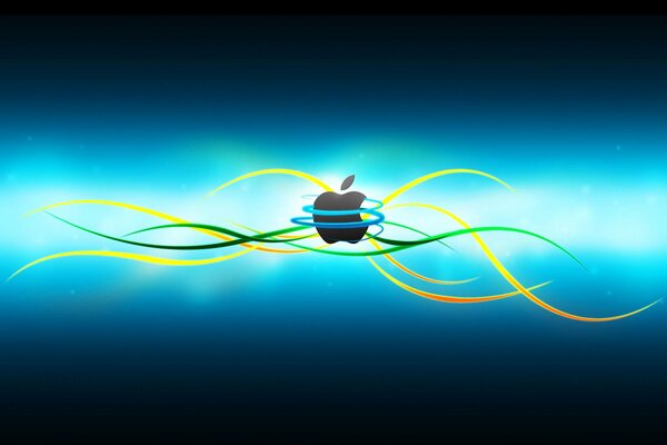 LOGOTIPO DE APPLE EN LA PANTALLA DEL TELÉFONO O COMPUTADORA PORTÁTIL