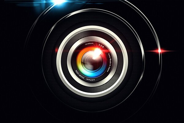 Camera lenses with absraction and color