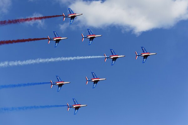 Demonstration performances of Russian fighters