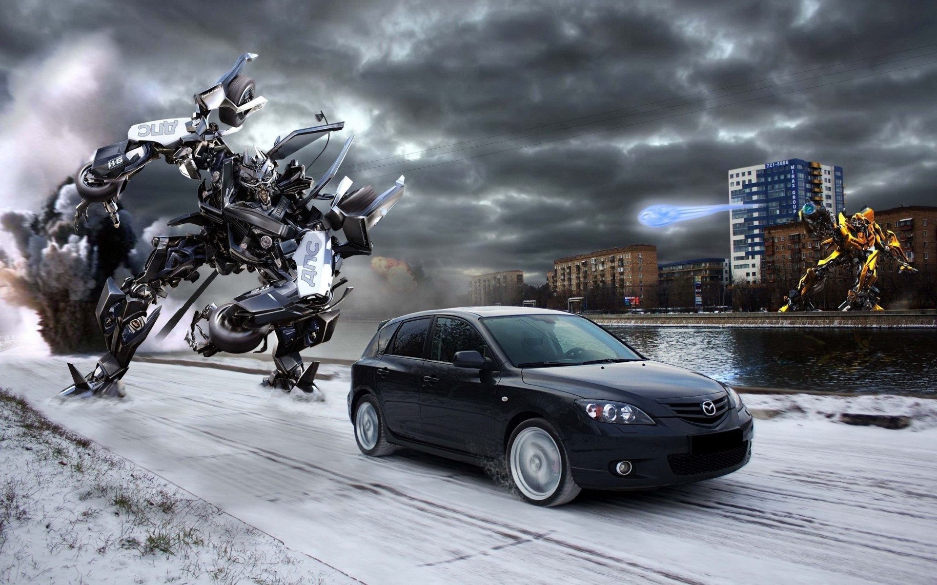 mazda robots vehicles 3d high transformer