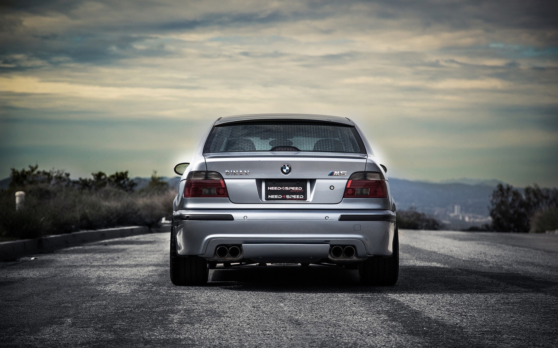 m5 e39 árboles azul bmw camino parte posterior sombra