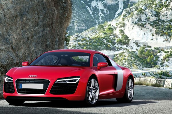 Audi Red sports car