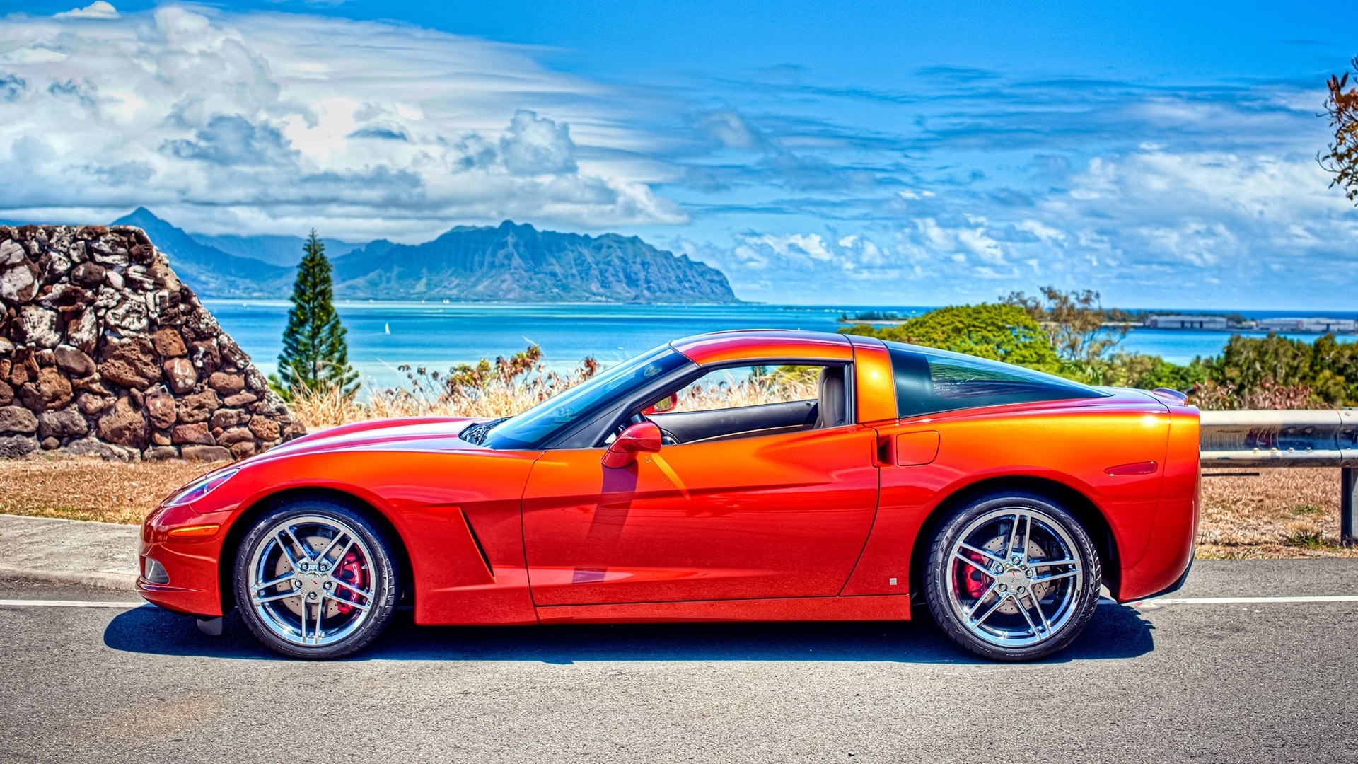 coupe corvette sports car chevrolet corvette chevrolet red