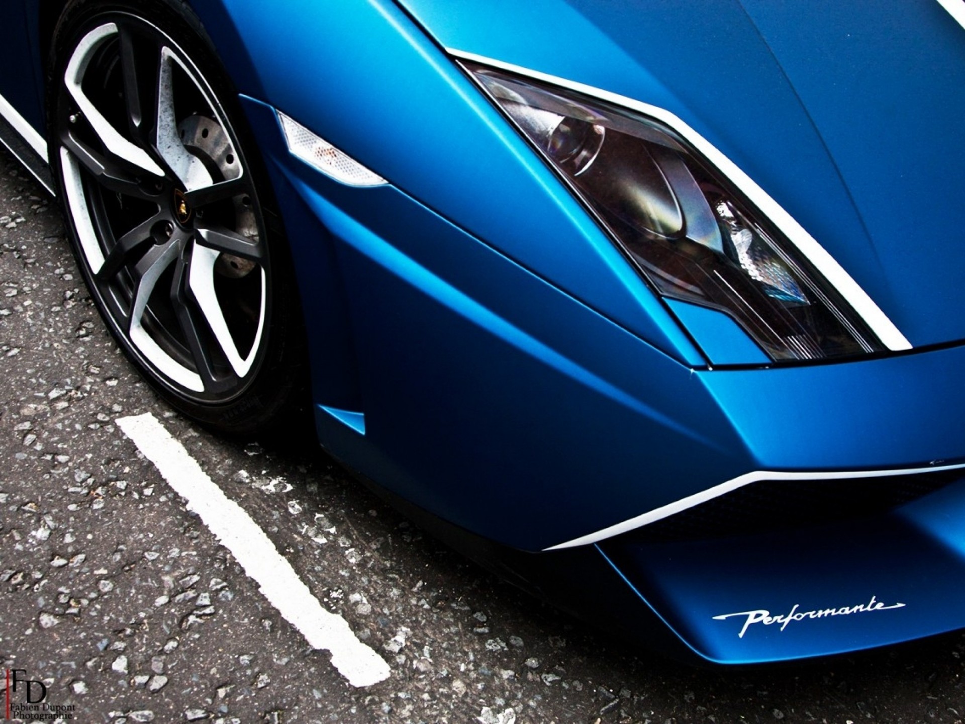 blu gallardo macro lamborghini auto