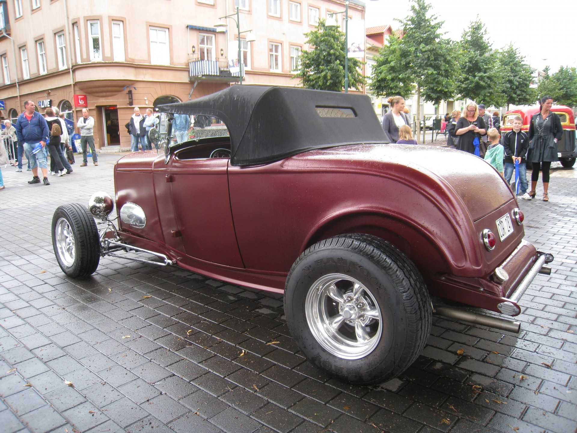 niebo ulica palmy budynek mes miasto hot rod