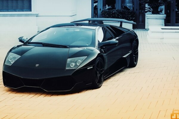 Black Sporty Lamborghini Understated Fit