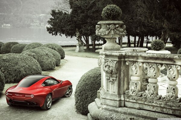 Alfa Romeo au manoir sur la plage