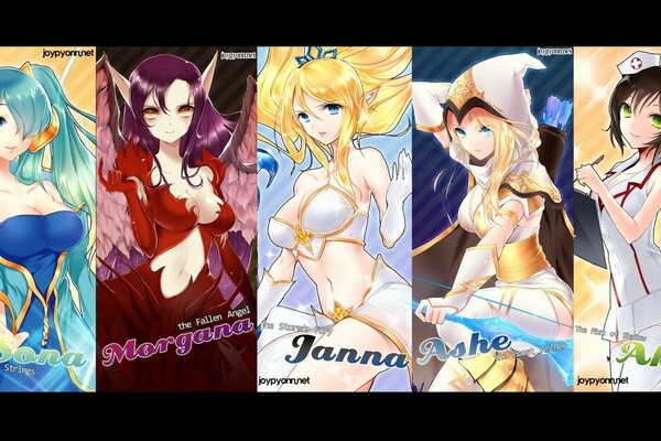 Fantasy-Charaktere aus der Anime-Serie