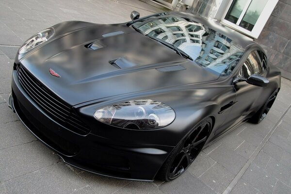 Beautiful car in black matte paint