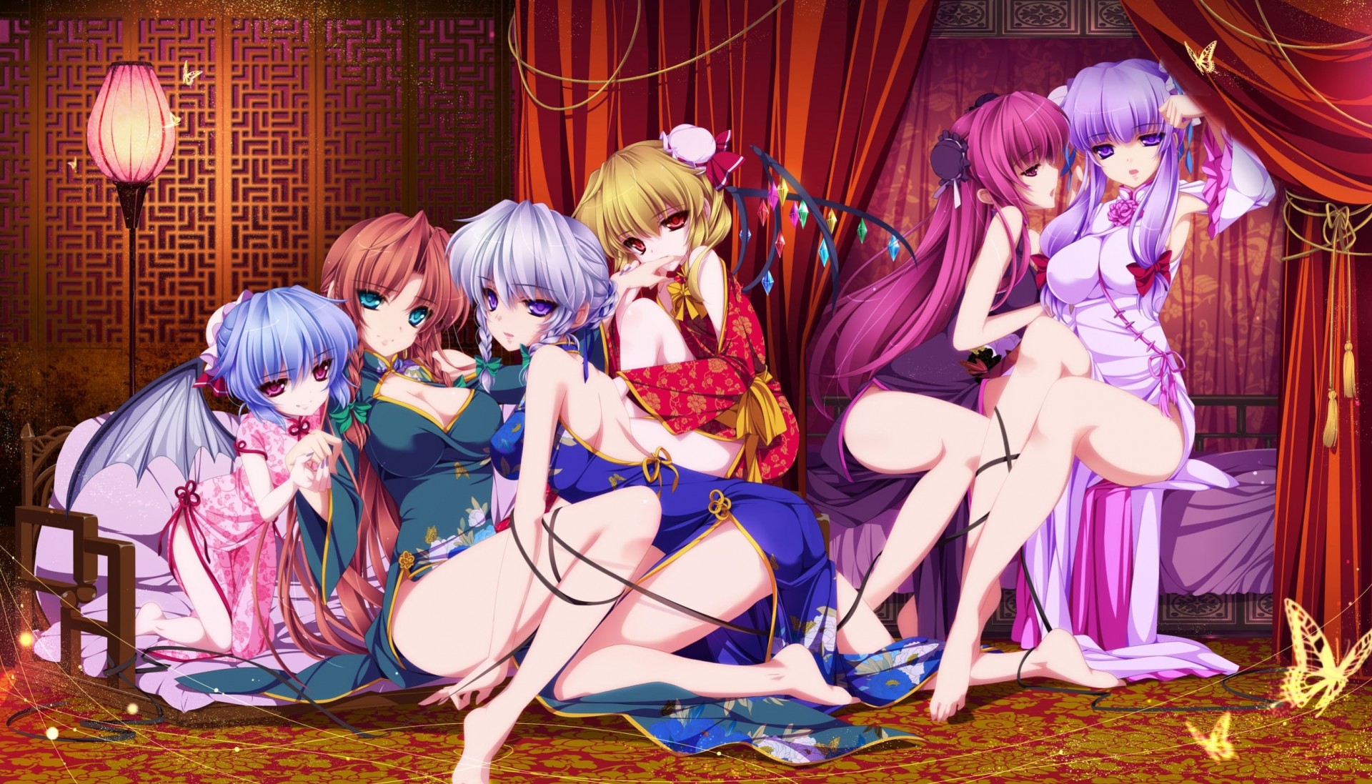 light barefoot flanders scarlet izayoi sakuya wings remilia scarlet