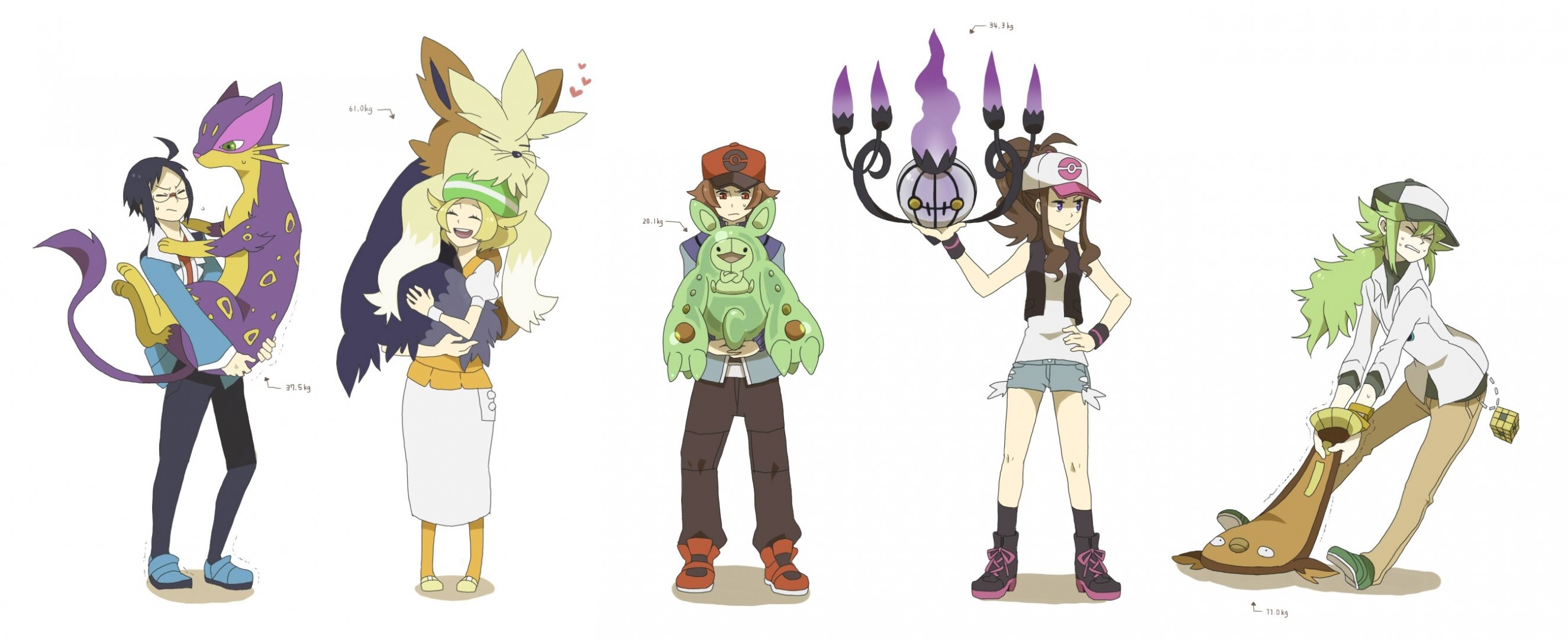 touko pokemon cheren stunfisk stoutland liepard toy chandelure reuniclu