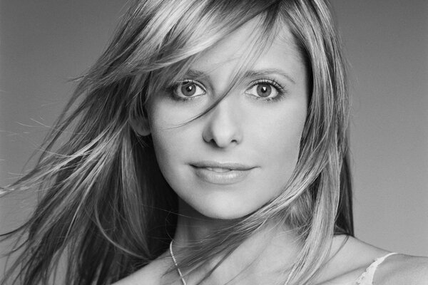 Photo in black and white by sarah Michelle Gellar