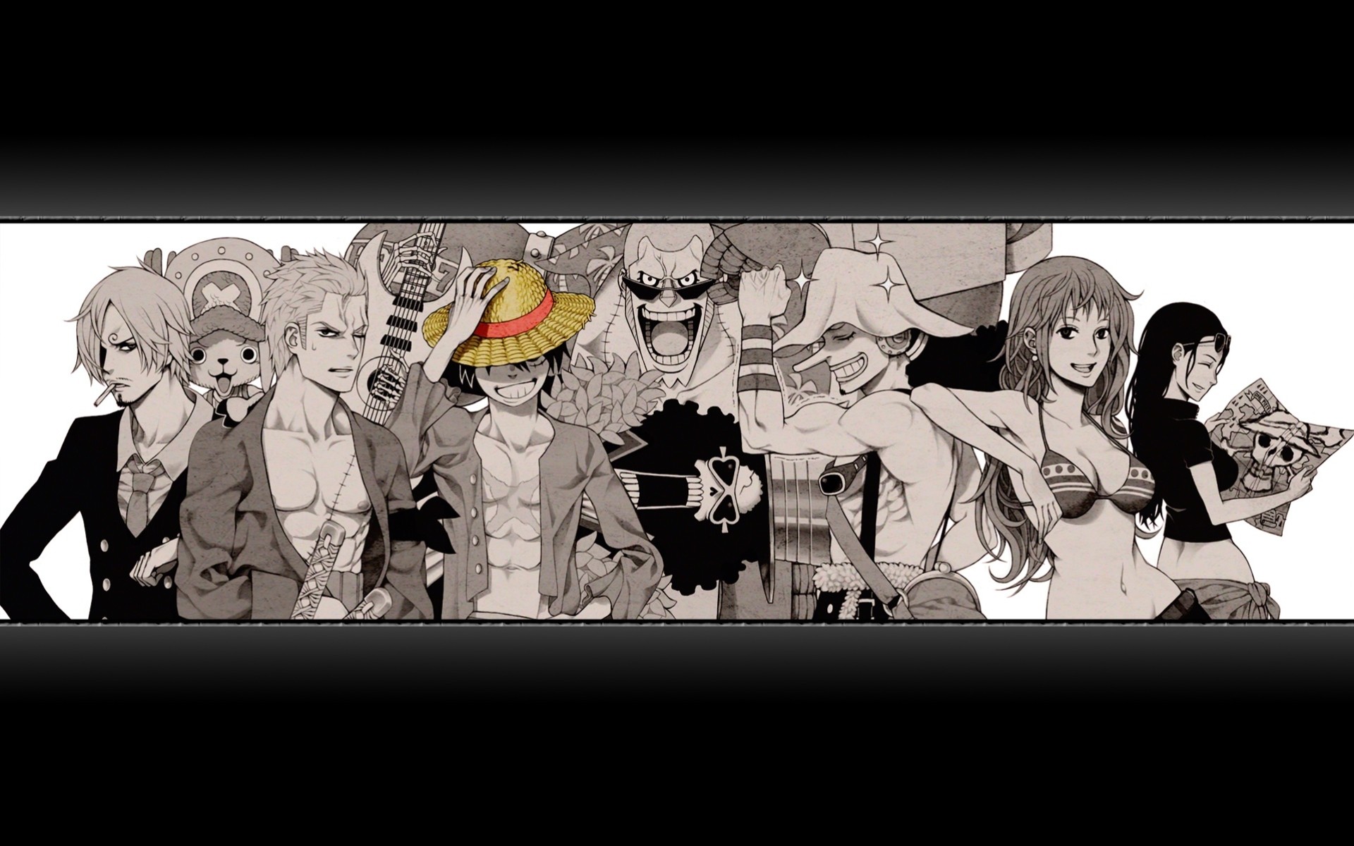 monkey d luffy weapon katana sword navel hat long hair sunglasses short hair bikini guitars device bind creek