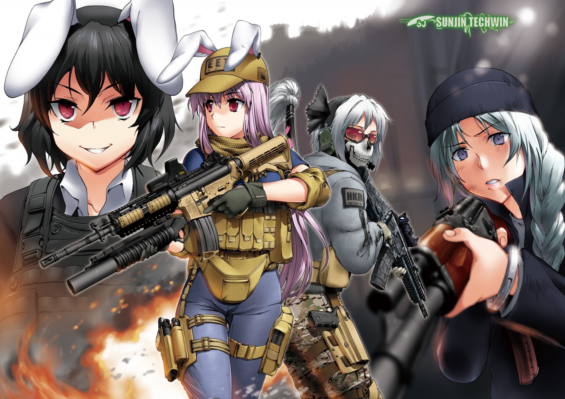 fortaleza voladora sombrero arma bunnygirl compaku él