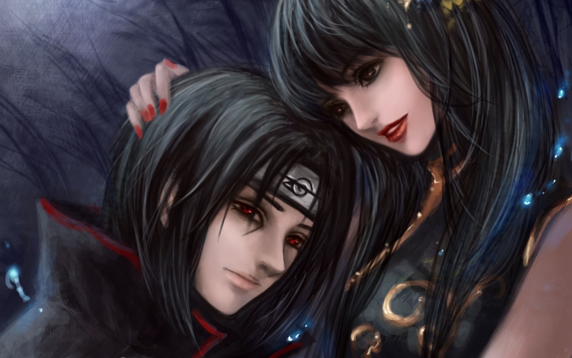 art rikamello fille naruto yuki couple itachi uchiha homme