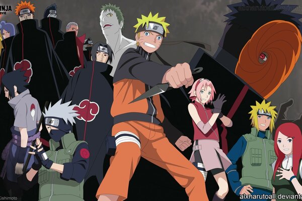 Naruto todos los personajes en una imagen