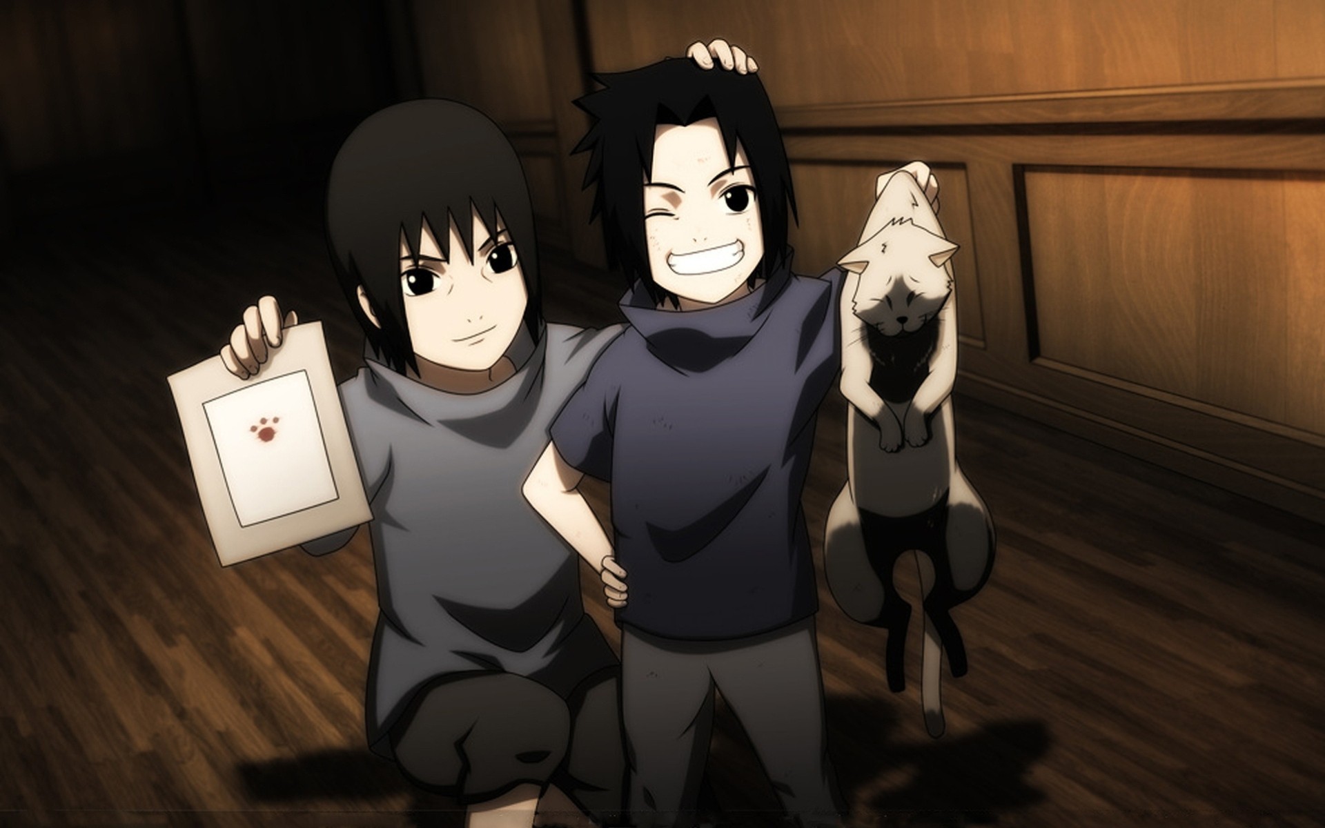 arte naruto anime gatto uchiha sasuke uchiha itachi