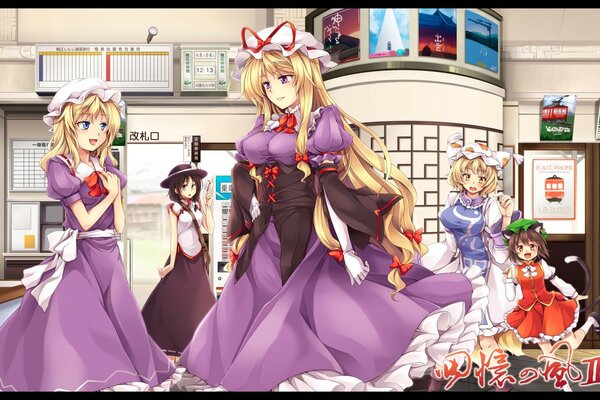 Yakumo Yukari, die gerne Hüte aus tierischen Ohren und Schwänzen trägt. Selbst mit blonden Haaren und Tagme