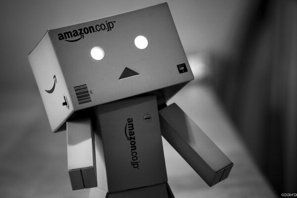 Robot dalle scatole dell azienda Amazon