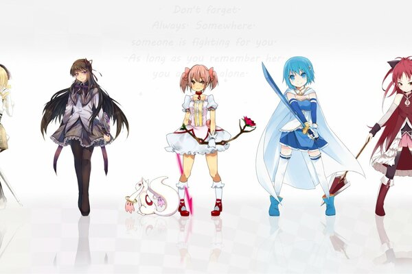 Aneime girls with different weapons