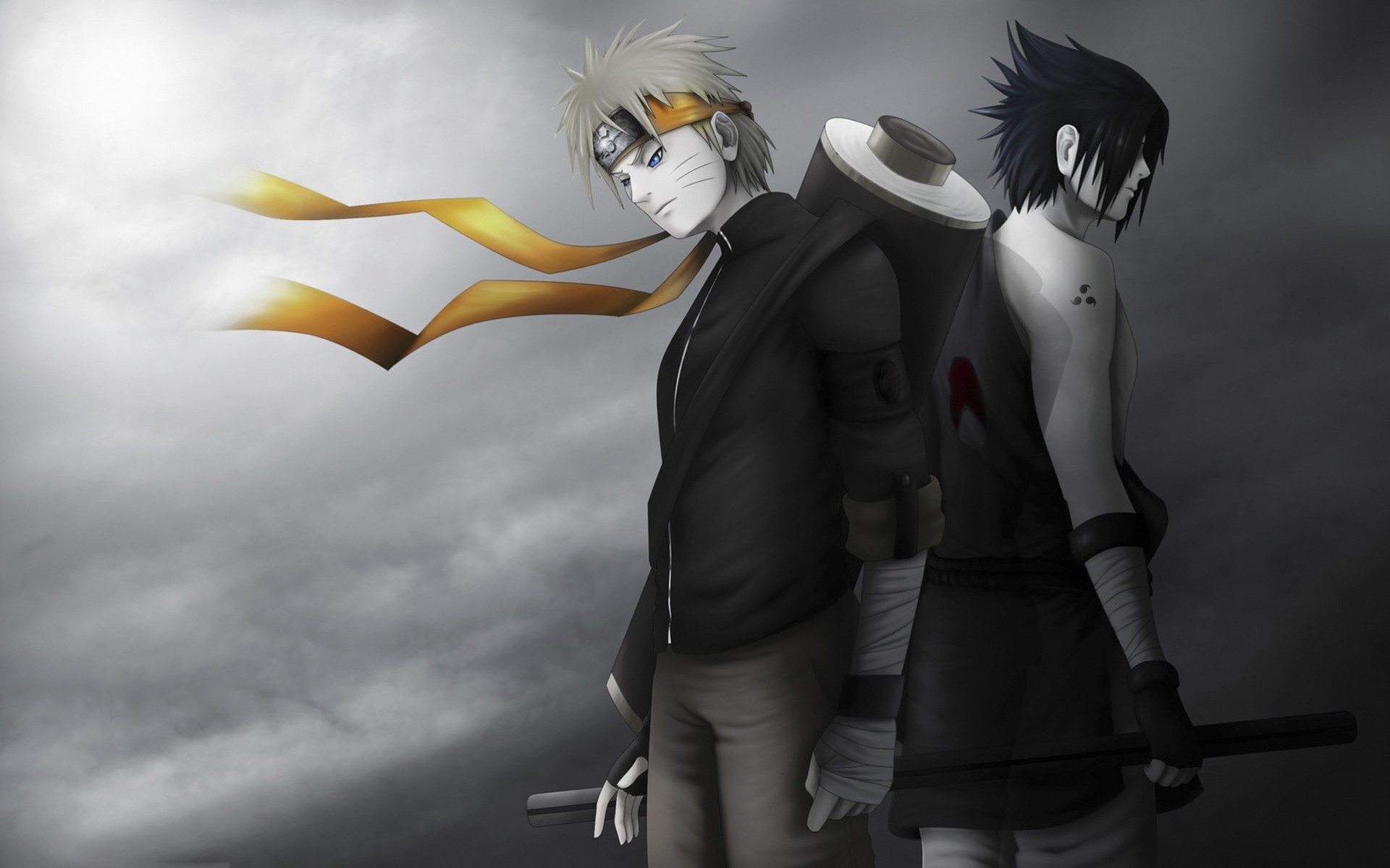 arte naruto anime uchiha sasuke naruto uzumaki