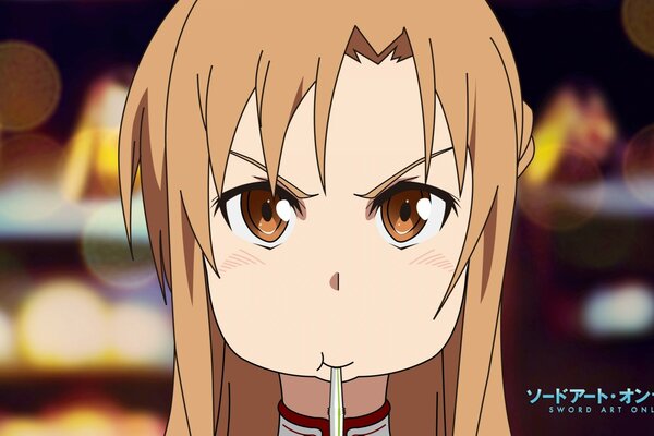 Yuki asuna mit roten Augen