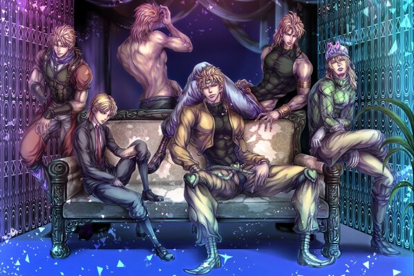 Dio brando on the couch in the sixth