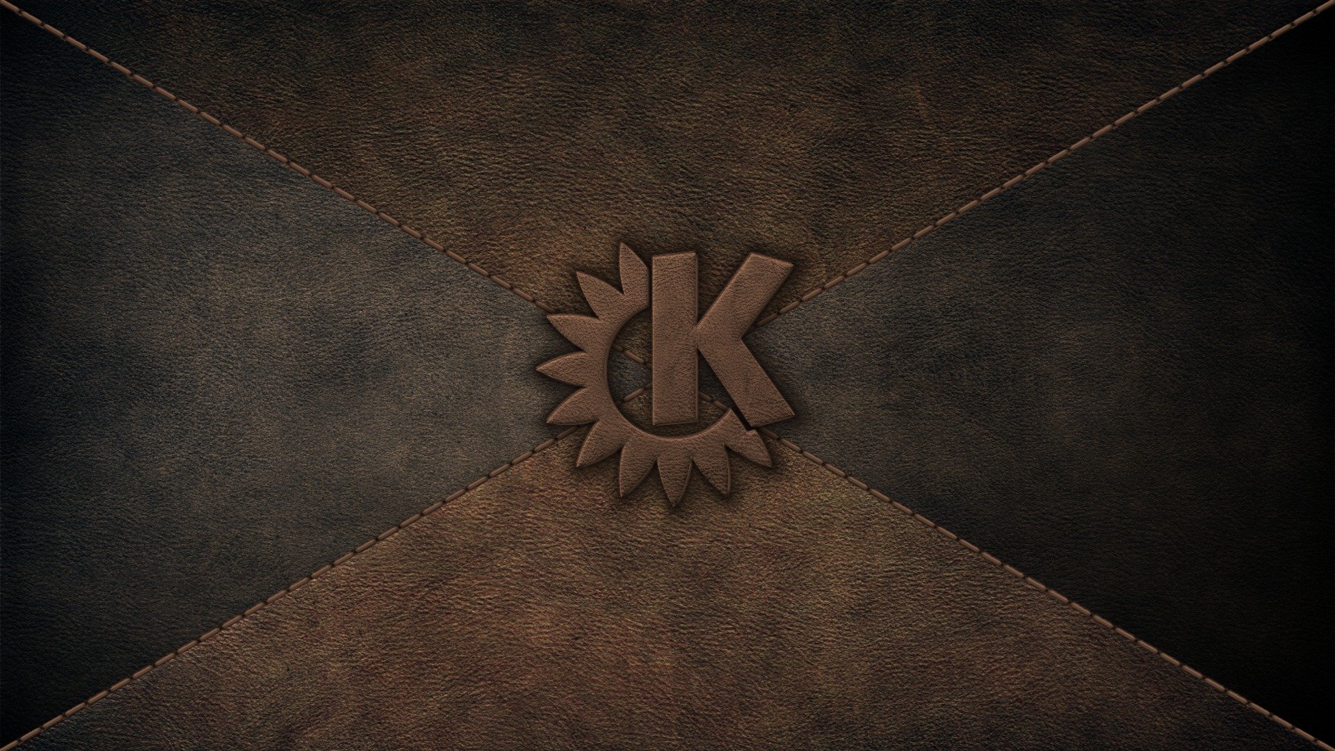 cuero puntadas letras flor pétalos kde