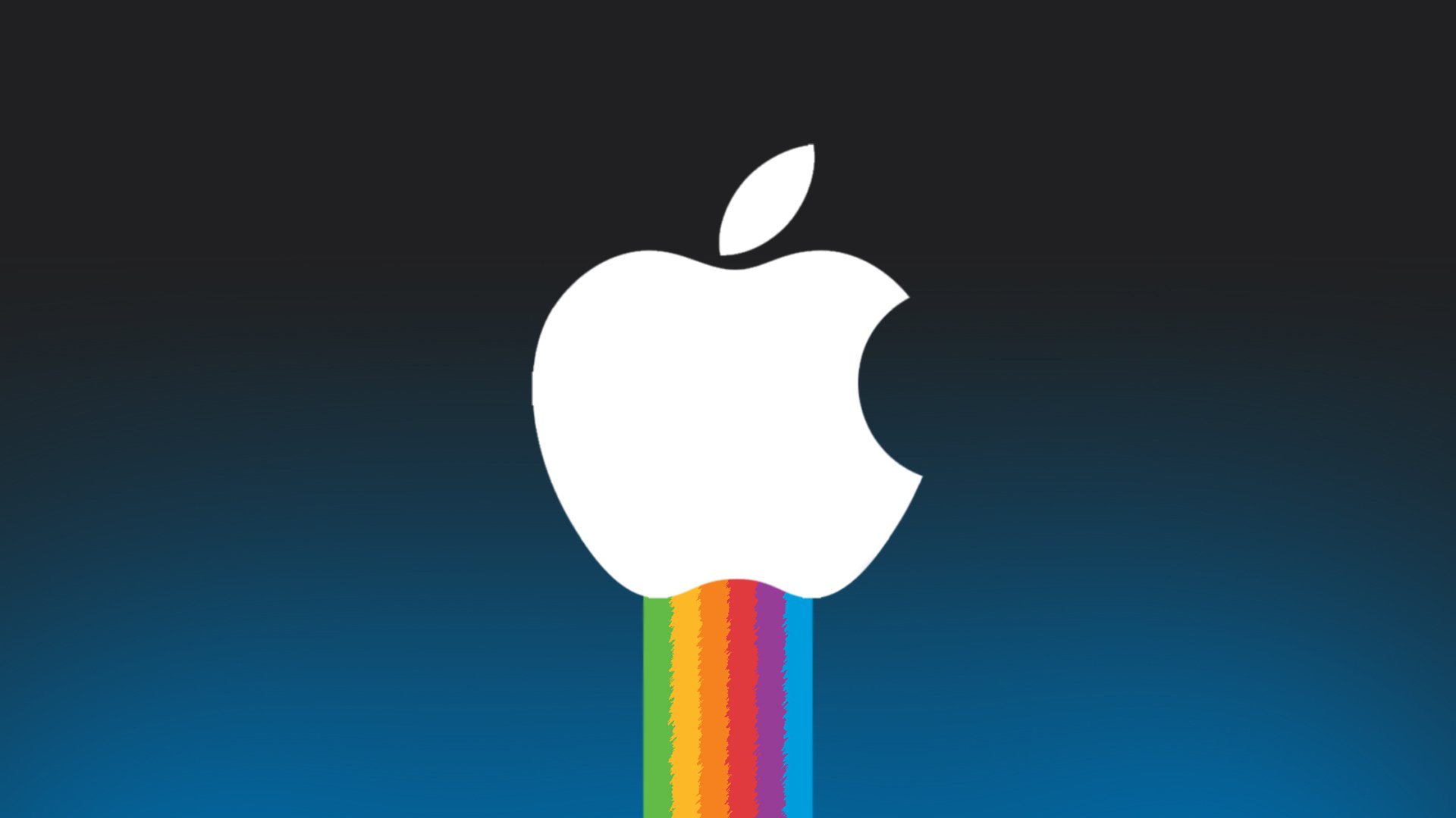 manzana steve jobs arco iris