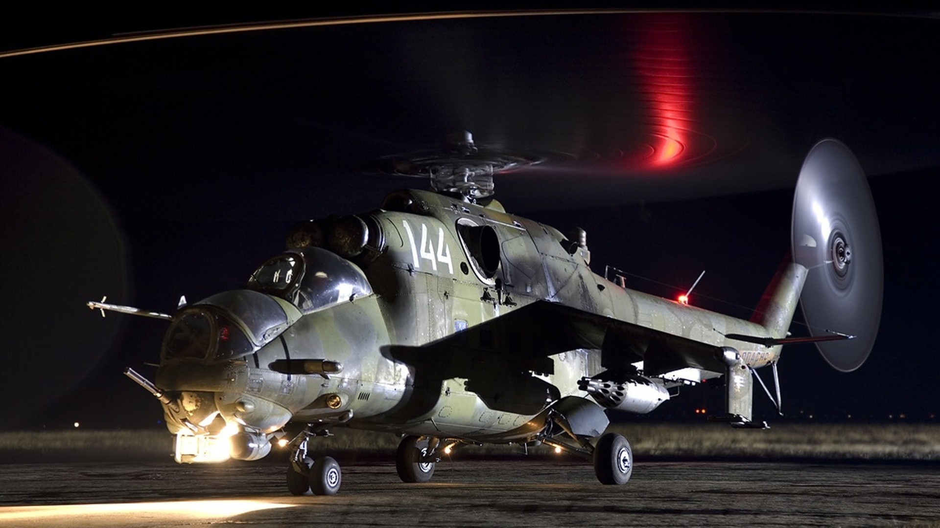 mi-24 avión noche negro helicóptero