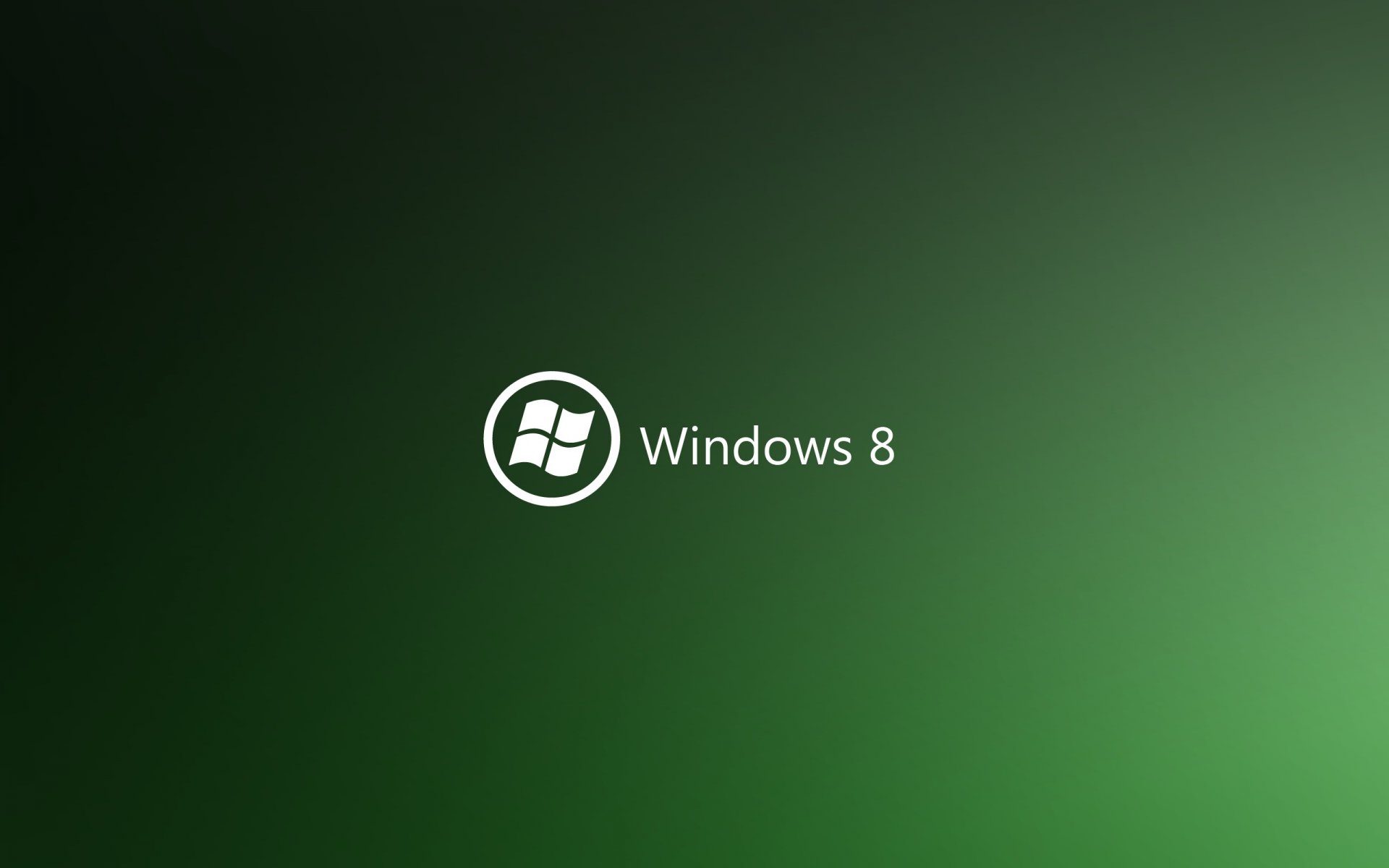 windows8 system green logo