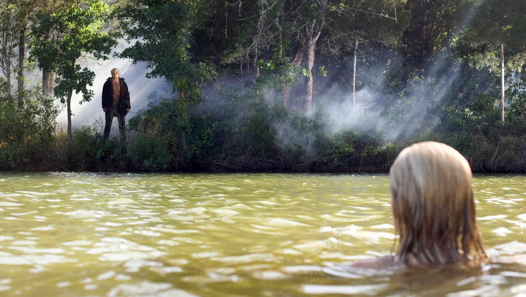 viernes 13 blodinka mística lago mujer agua miedo árboles máscara bosque cine