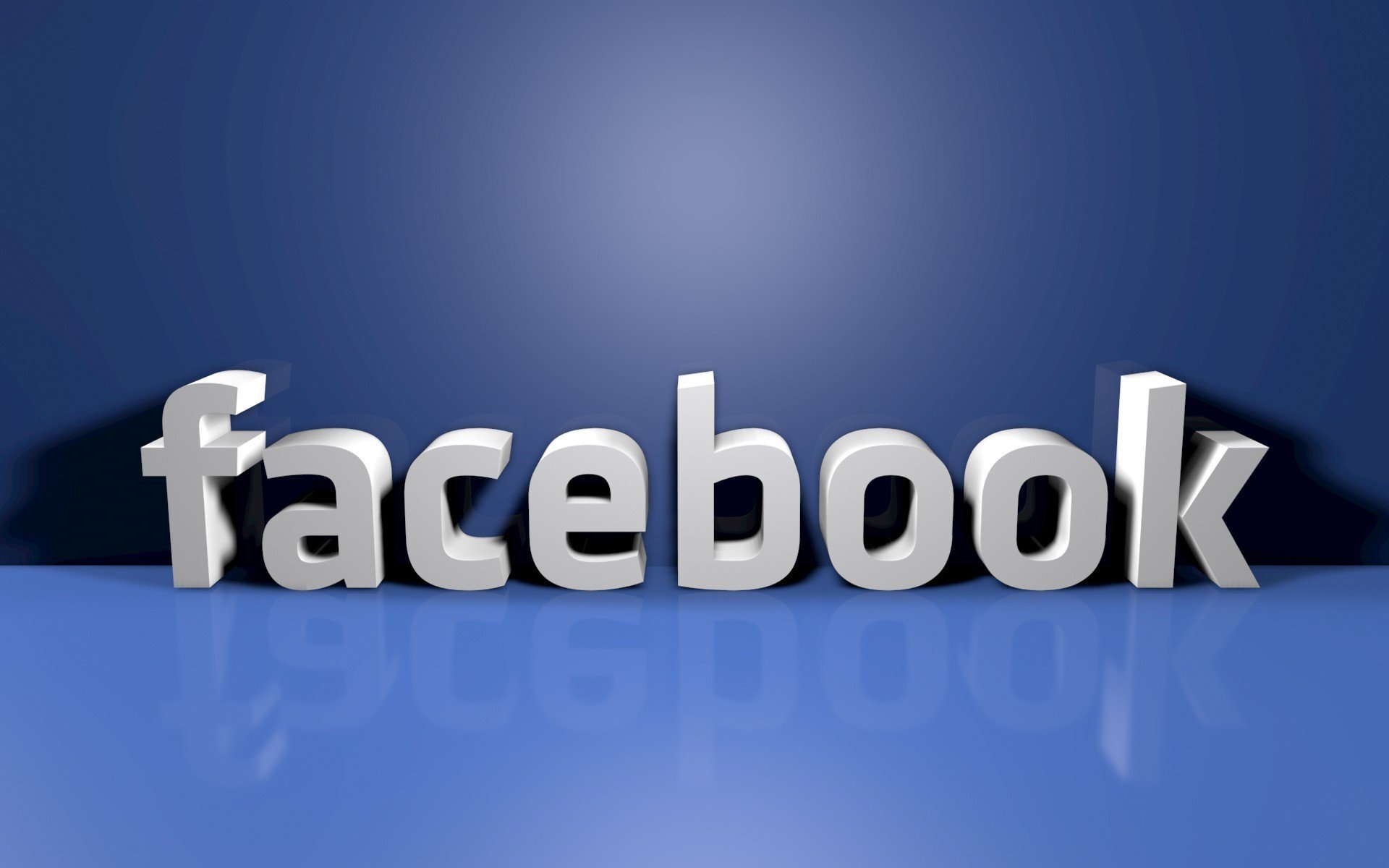 facebook 3d blue white