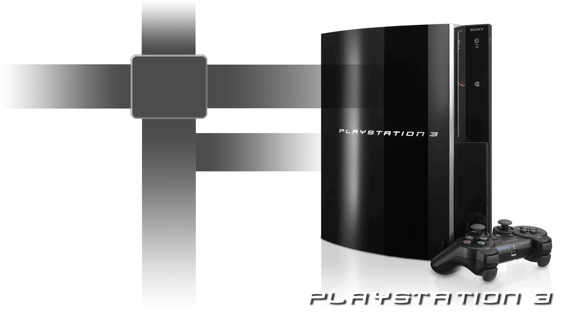 черный джойстик playstation 3 ps3 консоли белый фон