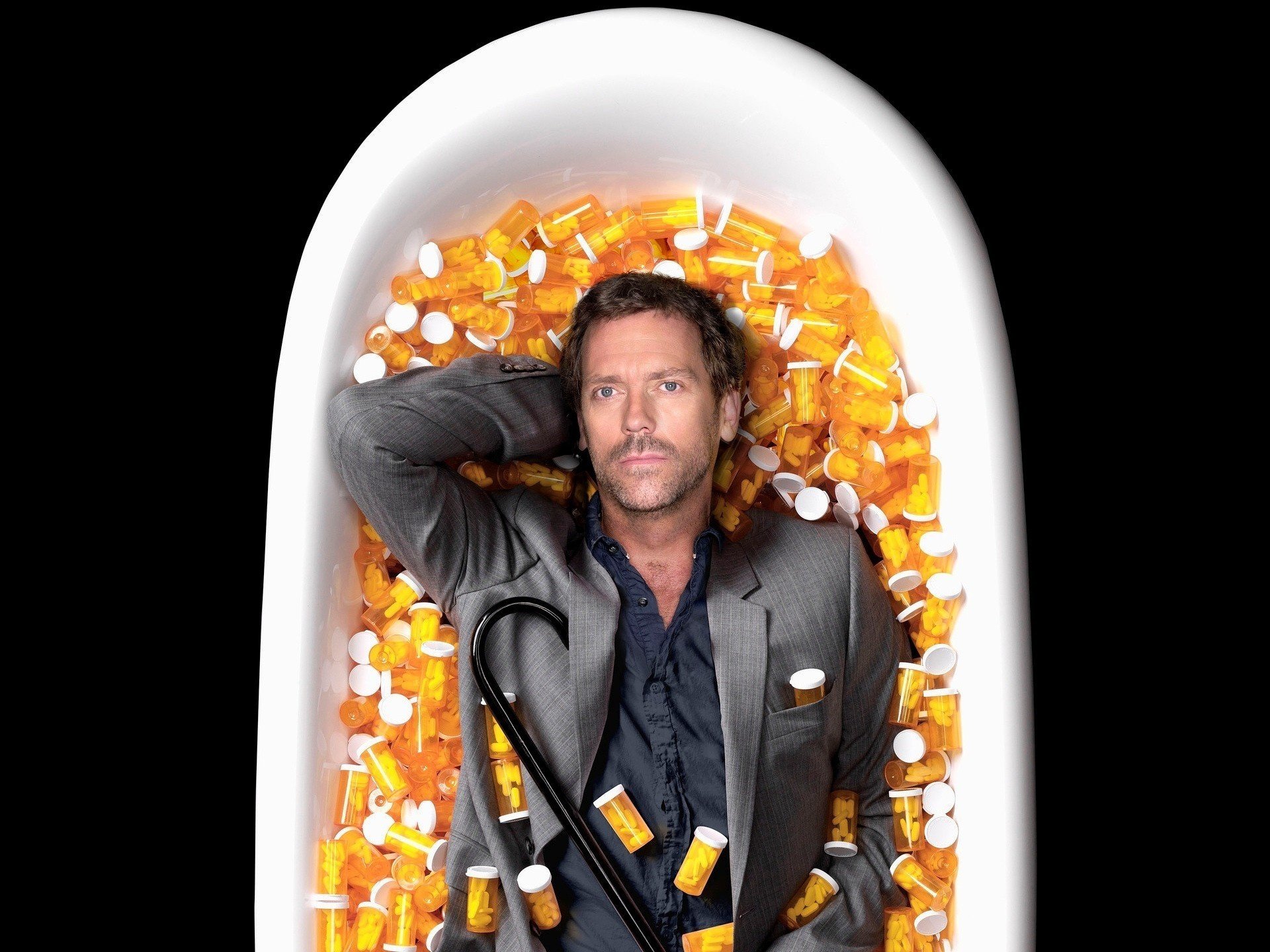 tub of pills dr. house the doctor actors look eyes face movies movie series medicine