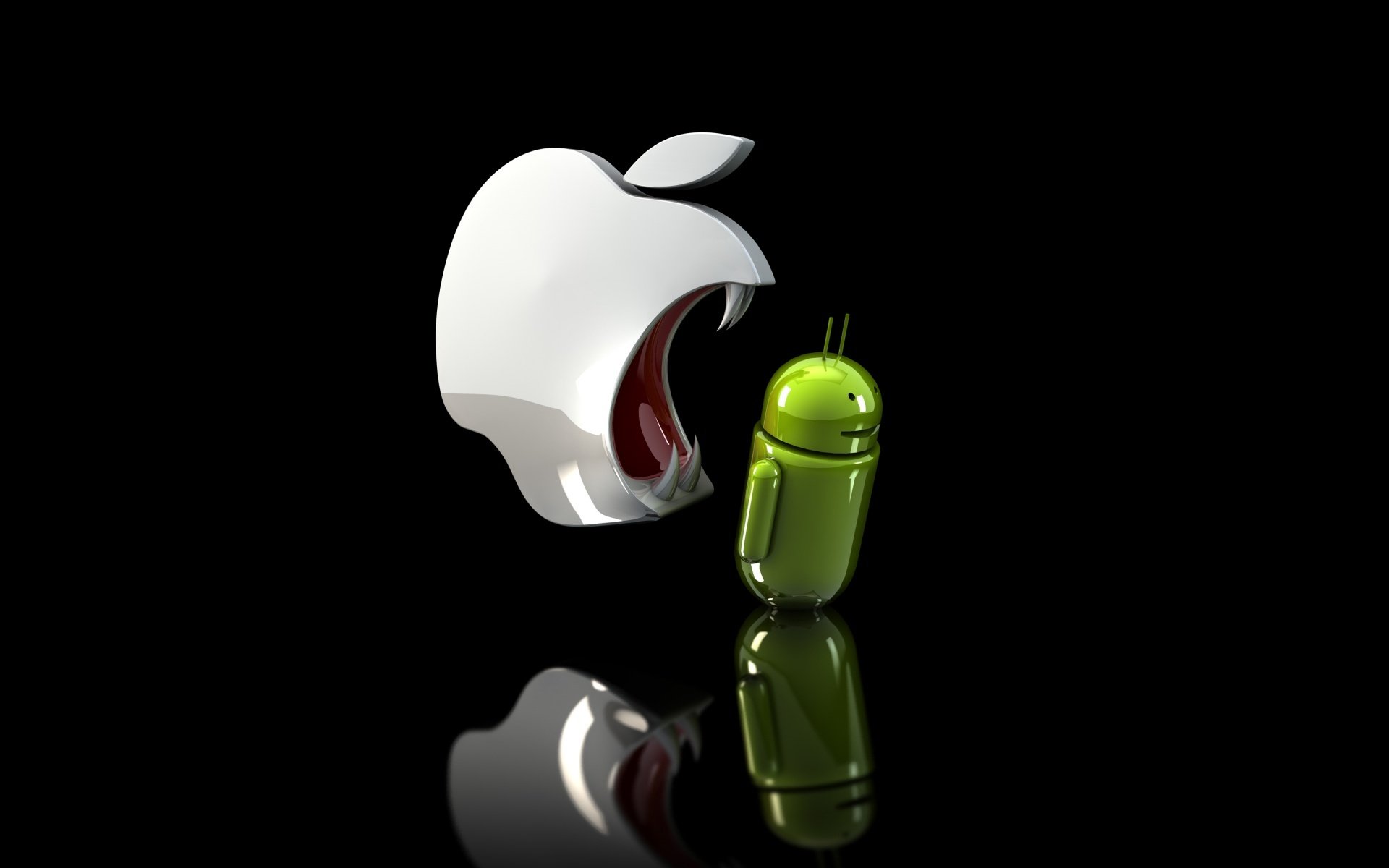 apple android fangs evil apple