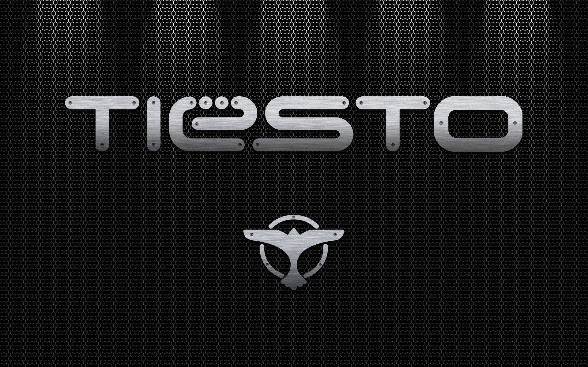 tiesto grey wall dj the inscription emblem logo grey background