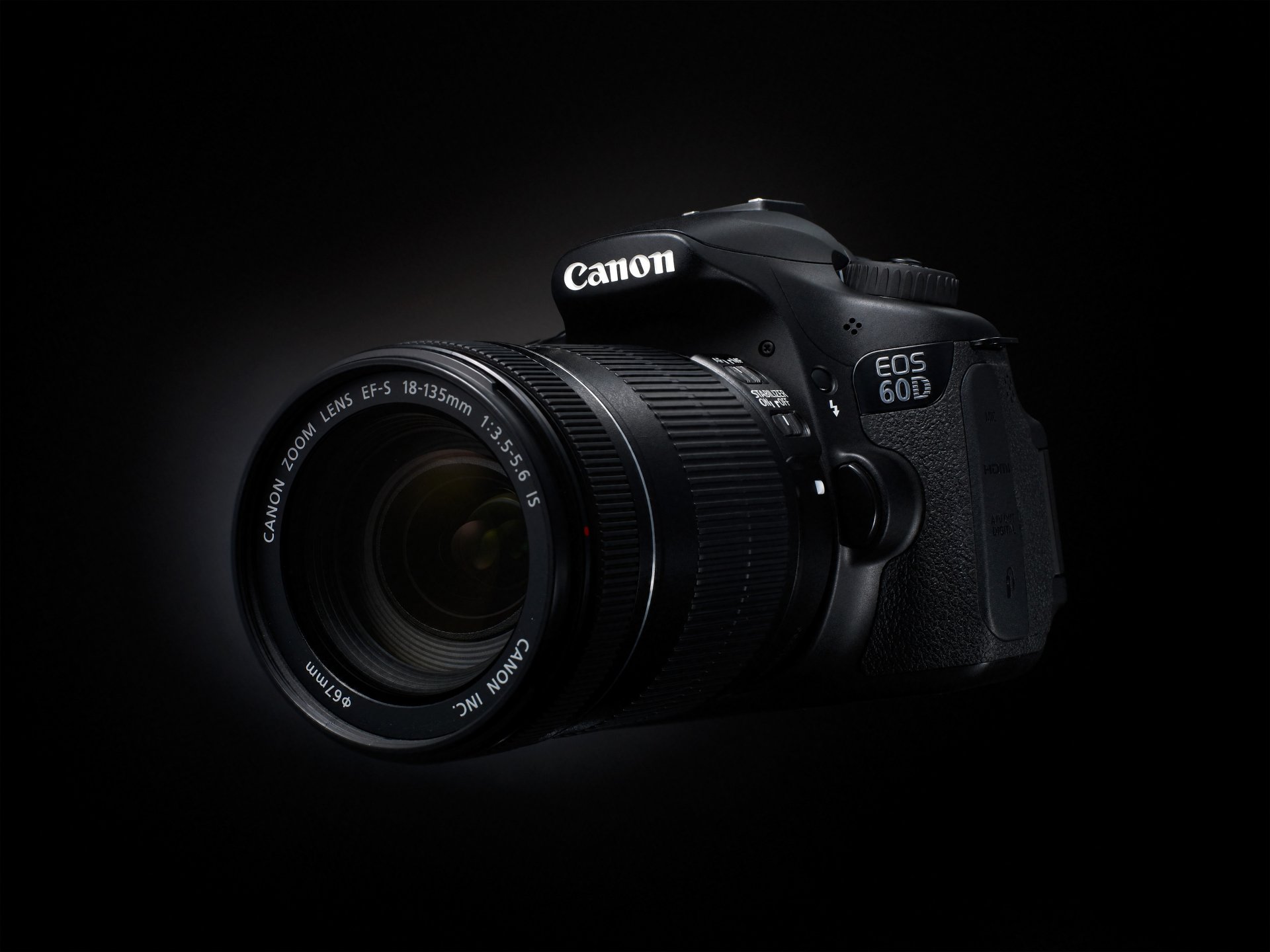 canon 60d a camera black background