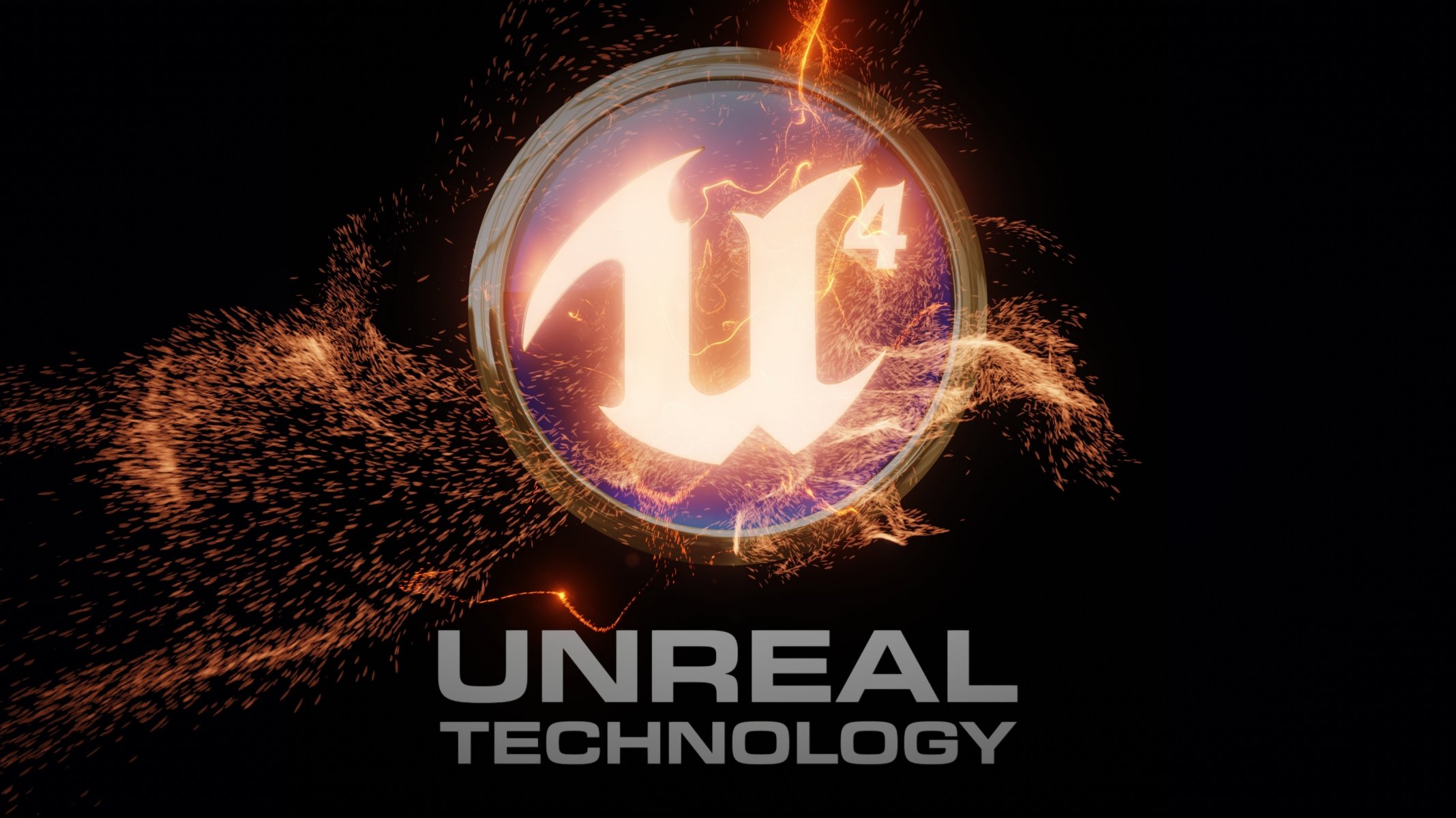 unreal engine 4 emblema inscripción llama