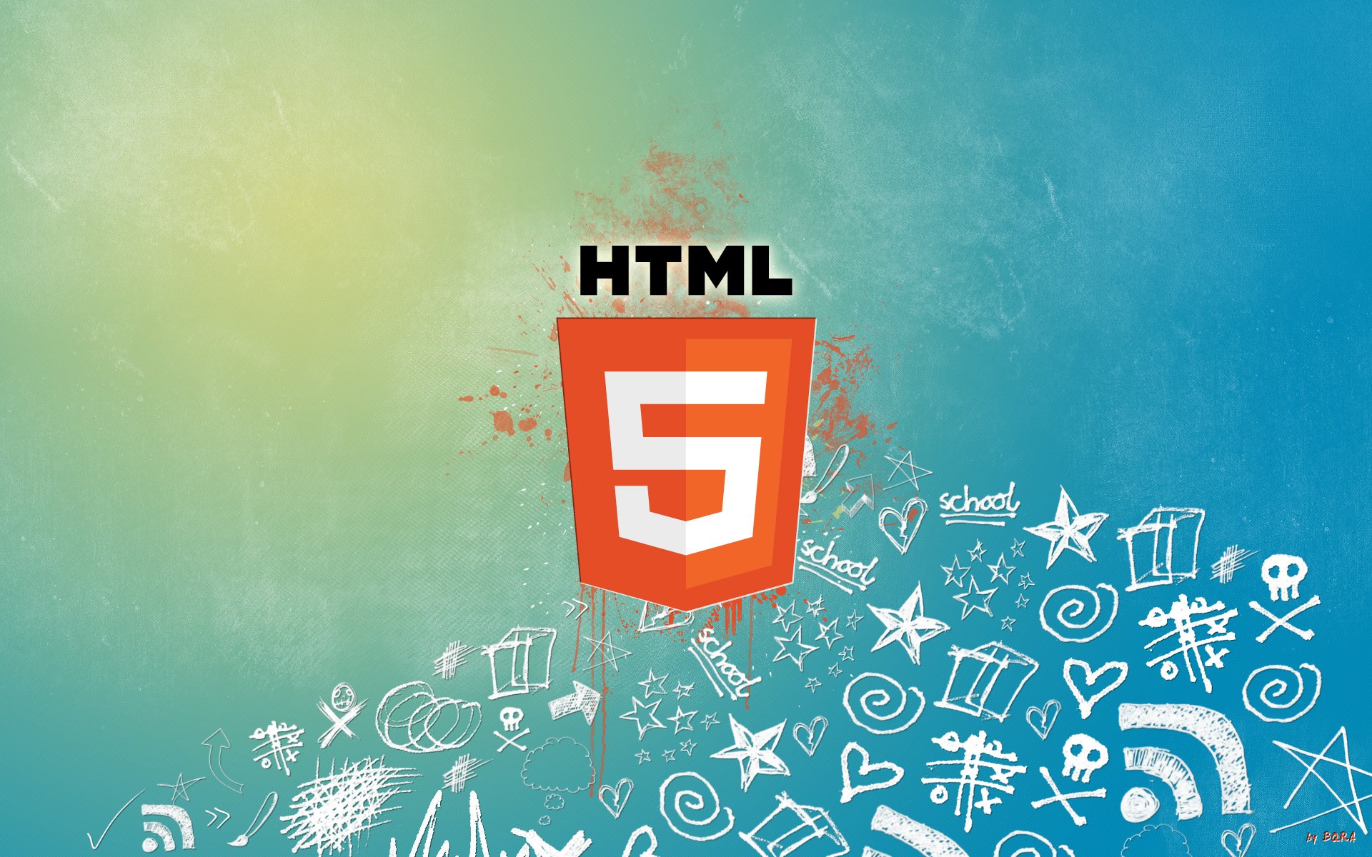 html5 html hyper text markup language logo web web taches peinture réseau internet