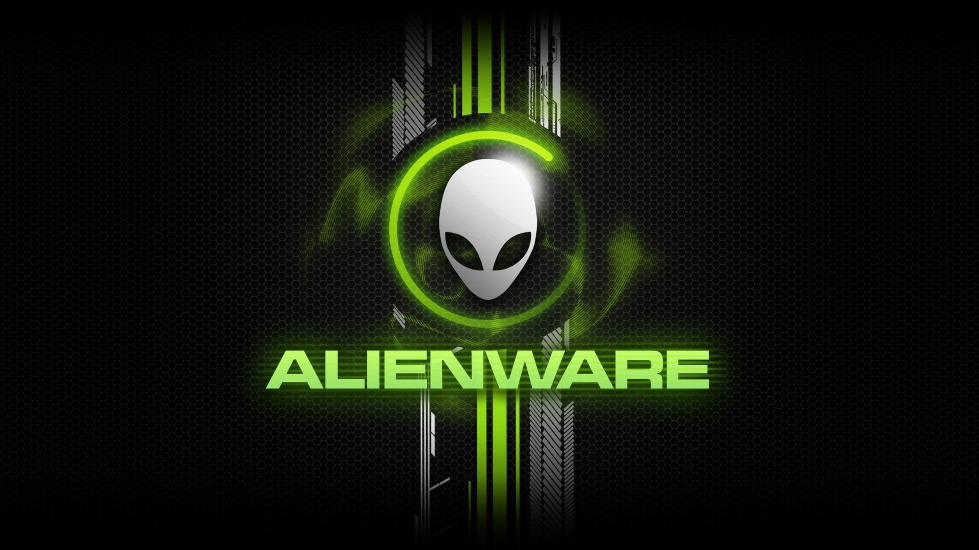 alienware brand head inscription texture