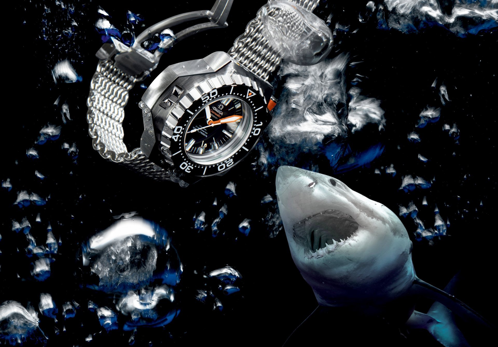 watches omega seamaster ploprof 1200m shark water