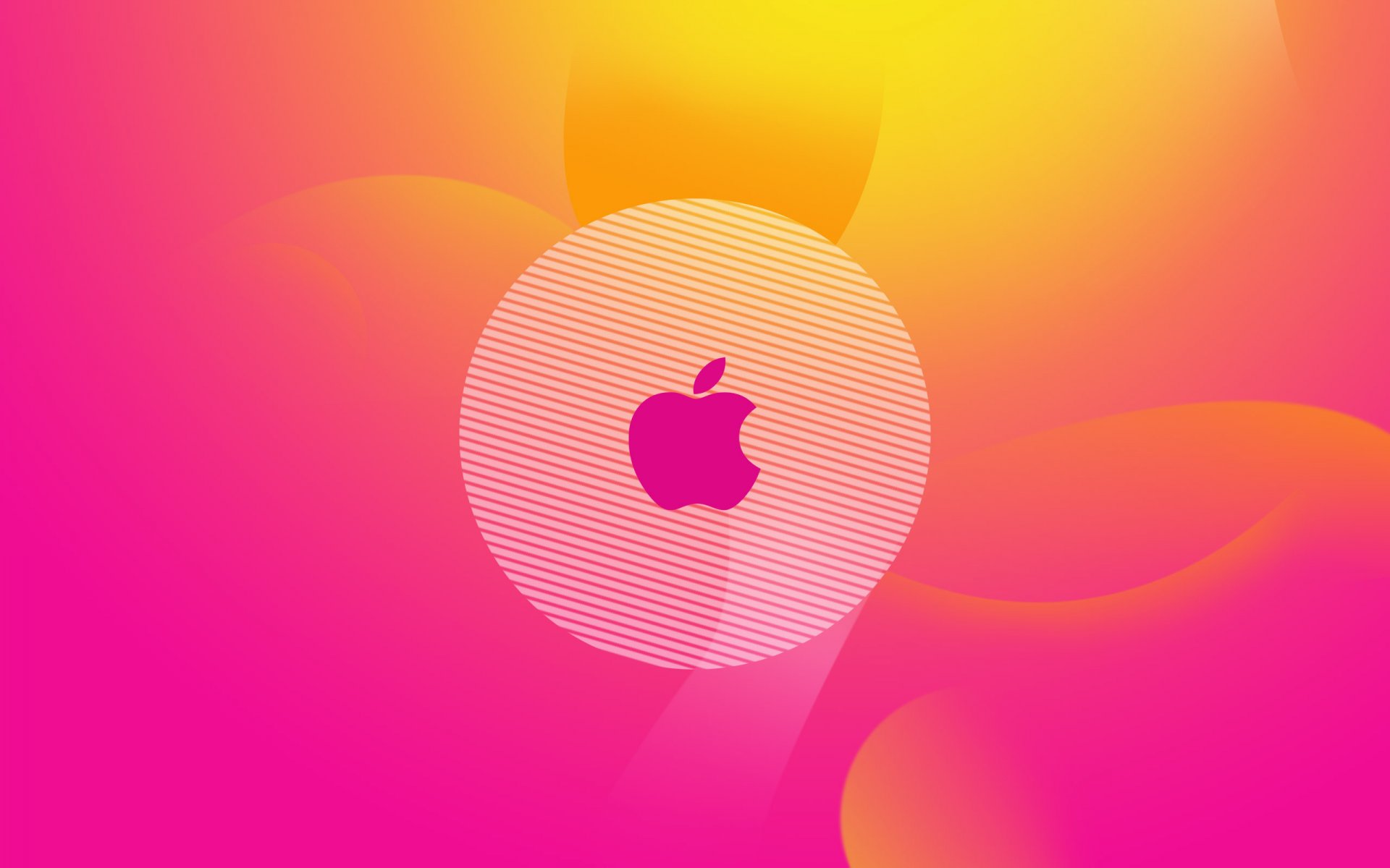 hi-tech apple logo flowers gradient