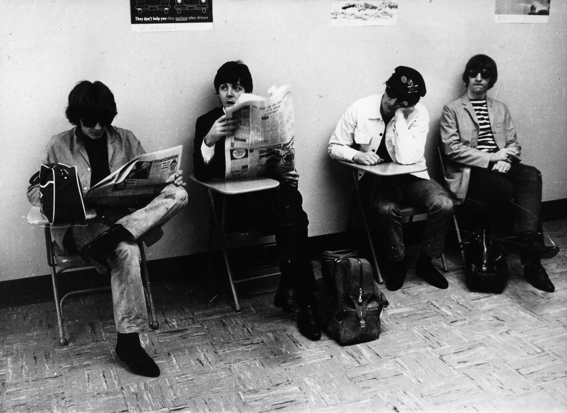 the beatles rock photo noir et blanc hommes collectif quatuor