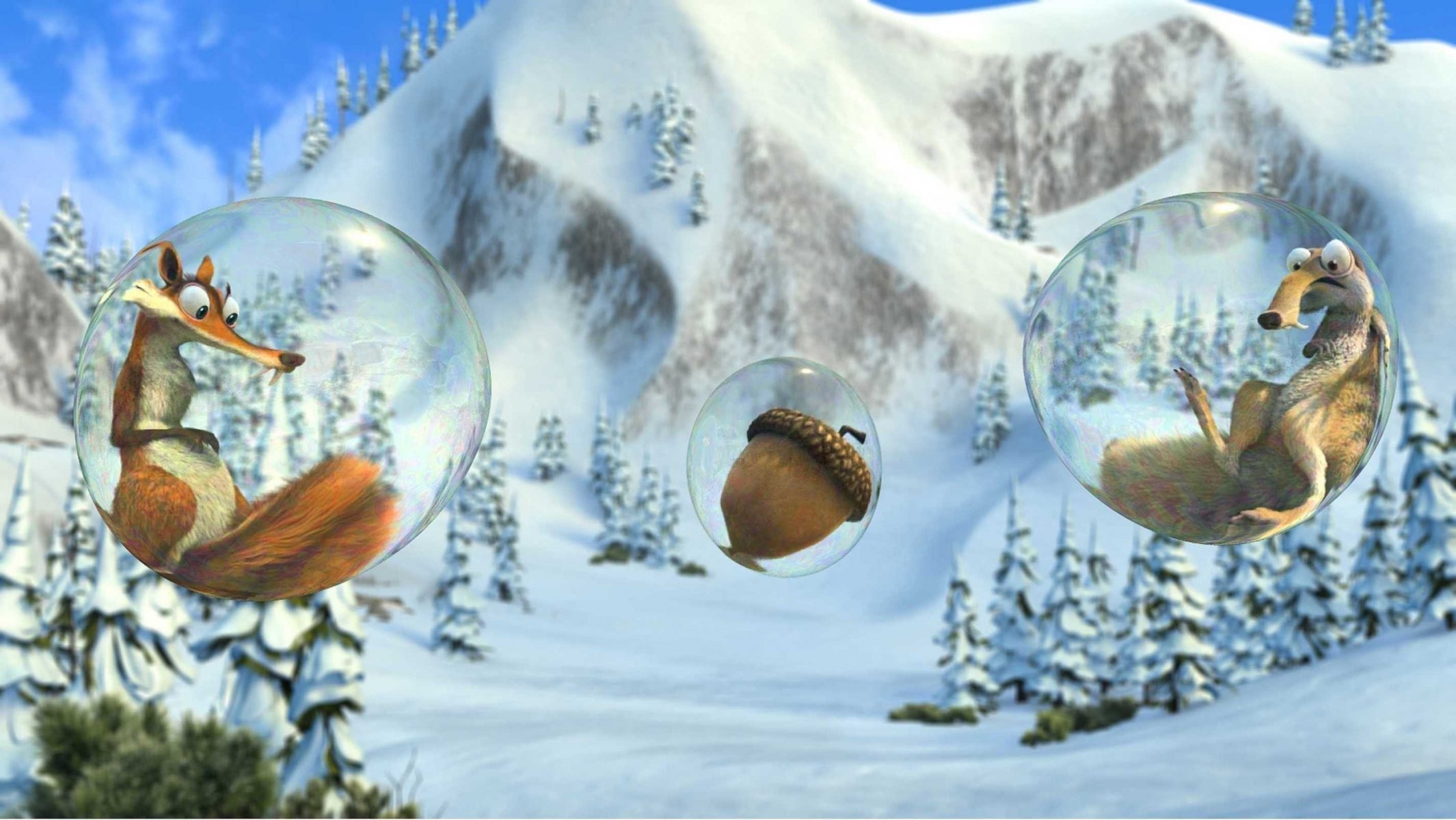 gland âge de glace boules dessins animés