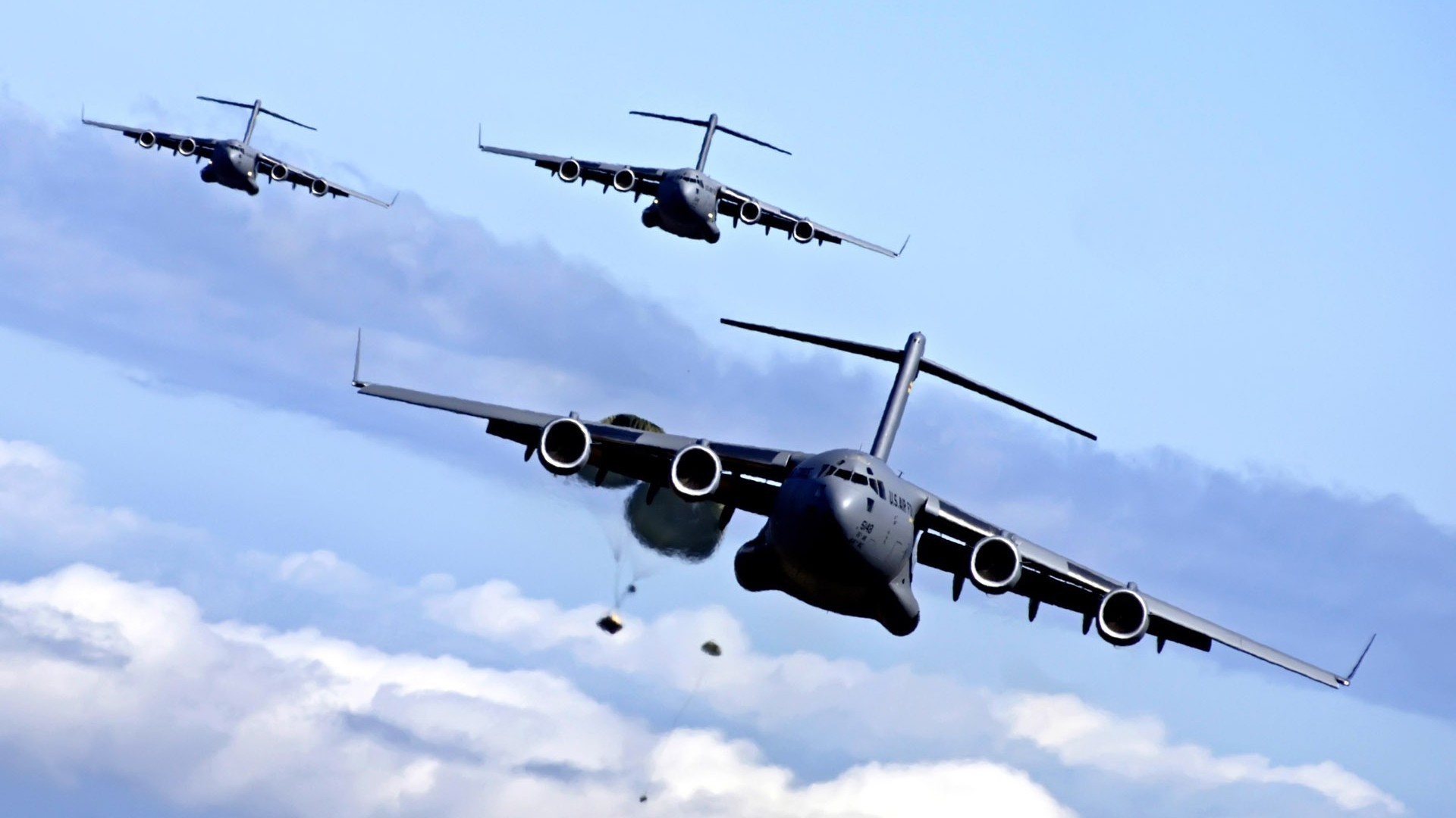 himmel c-17 boeing flugzeug wolke blau globemaster iii