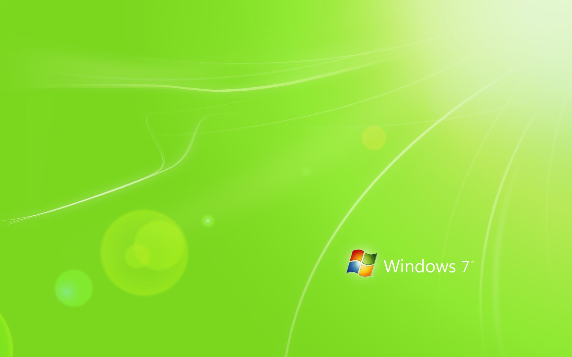 hi-tech windows 7 minimalismo colore verde luce strisce