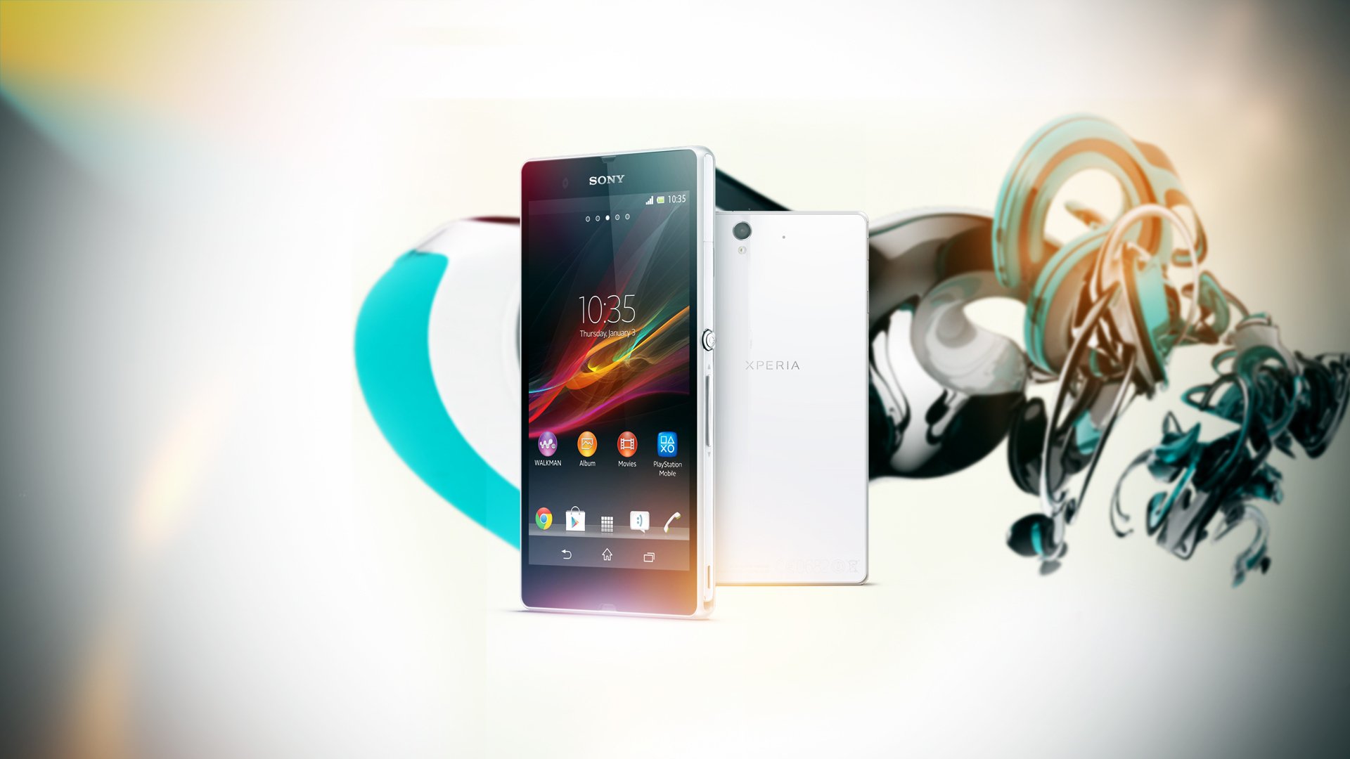 ony xperia г сони абстрактные белый