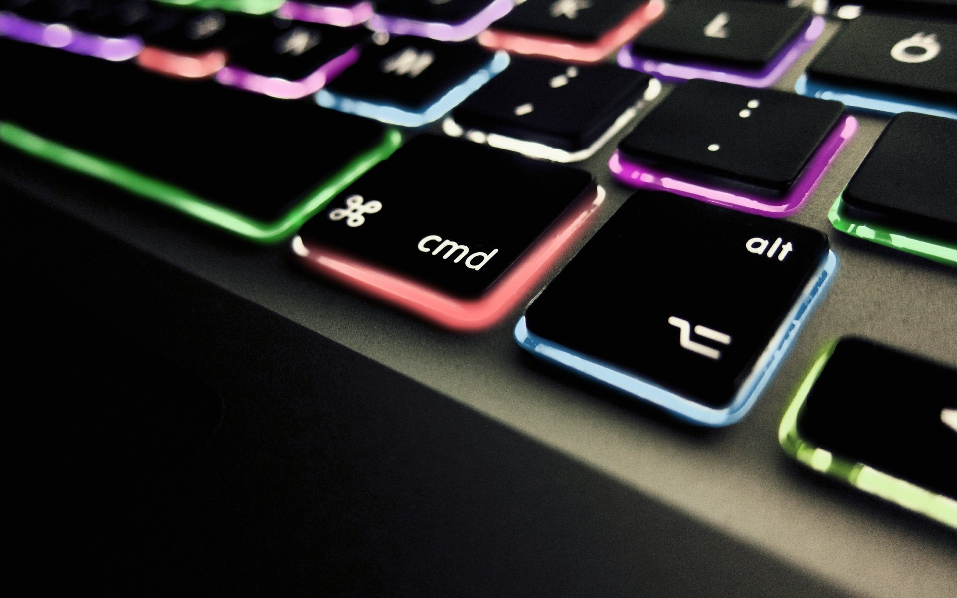 apple keyboard multicolored light