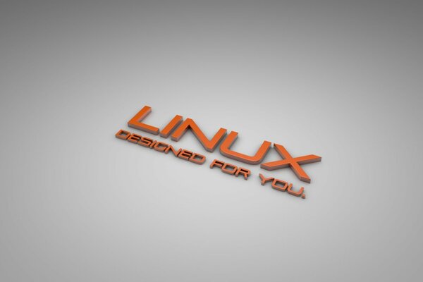 Logo Linux orange sur fond gris